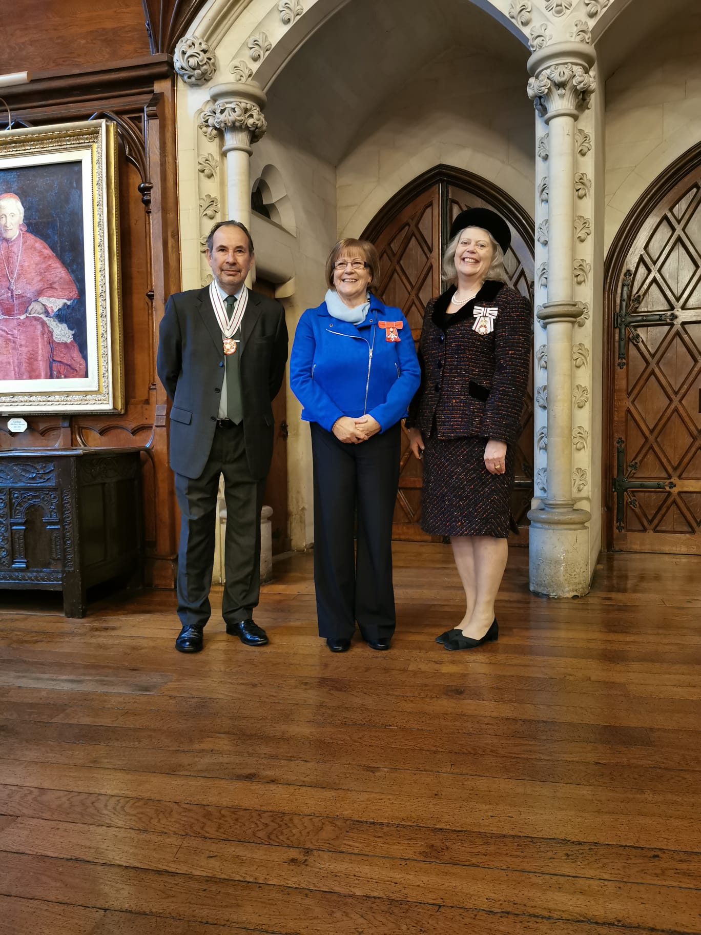Lynn Spillett at Arundel Castle to receive her MBE