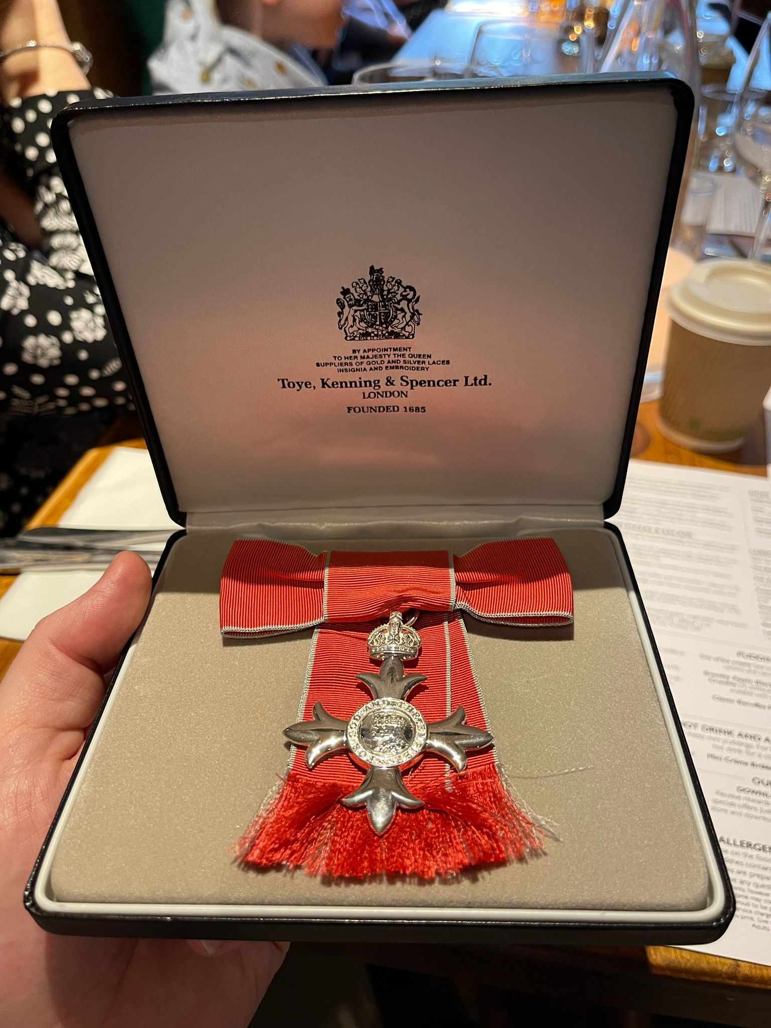 Lynn Spillett showing her MBE